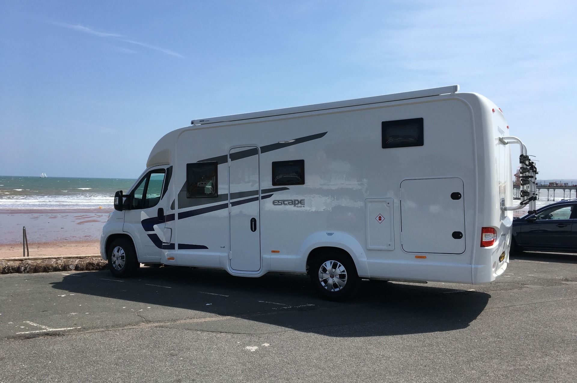 Family motorhome hire with fixed twin or double bed