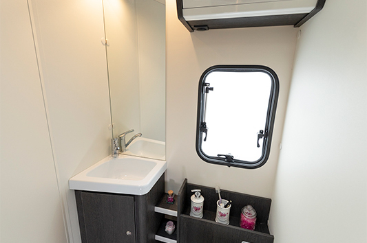 Camper van hire with luxury bathroom
